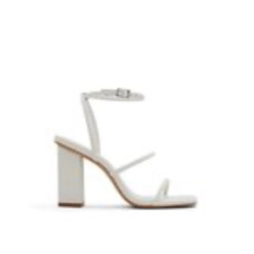 Aldo White Natayla Block Heel Sandal. Worn once.